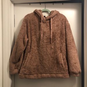 Dusty Rose Sherpa Pullover